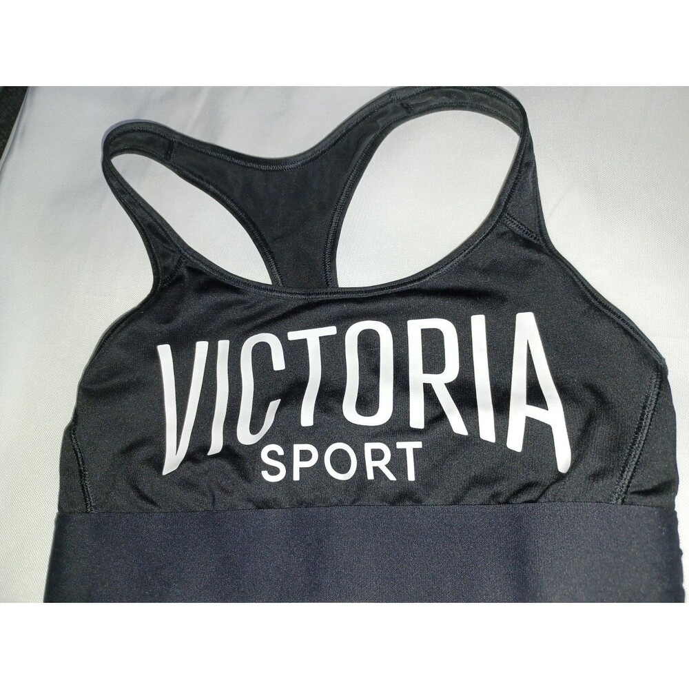 Victoria Secret VSX Sport Bra sz S Gym Black Women's No wire Racerback